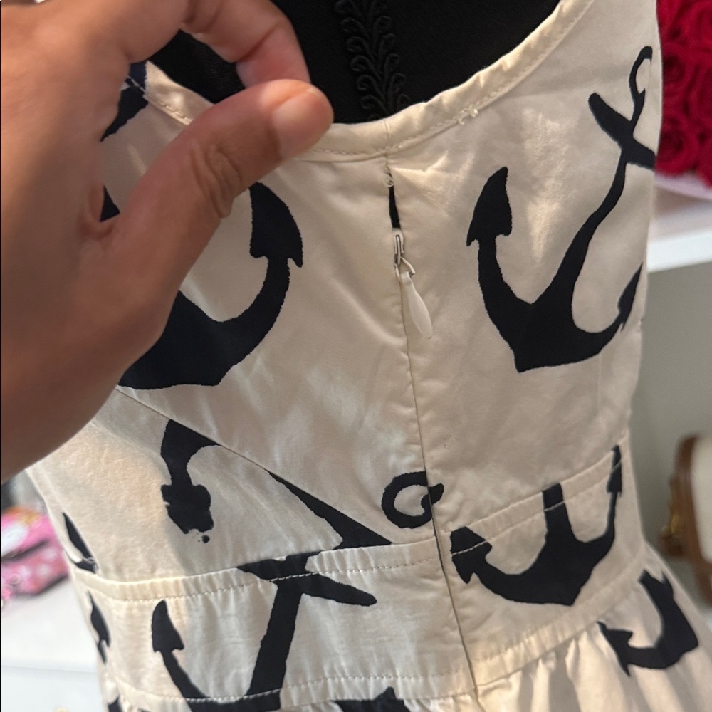 J. Crew White and Black Anchor Mini Dress - Picture 2 of 6